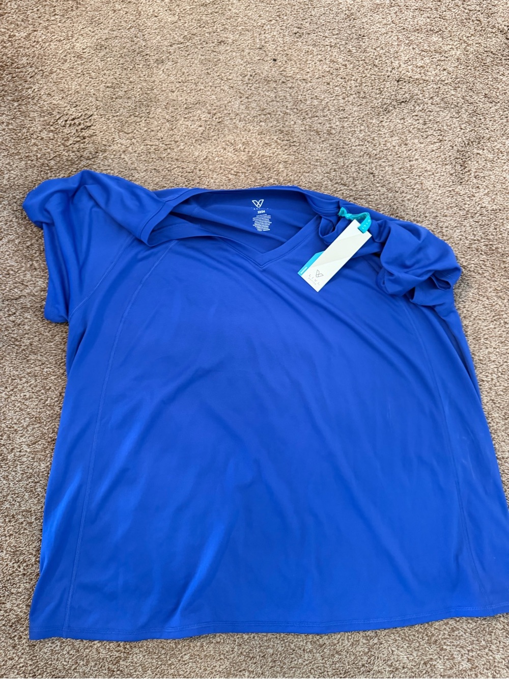 Livi Active Royal Blue V-Neck Performance Tee